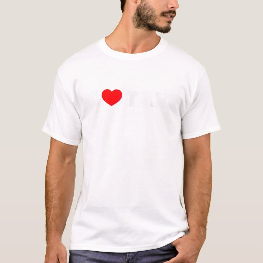Ich liebe Herz Steuer T-Shirt (Vorderseite)