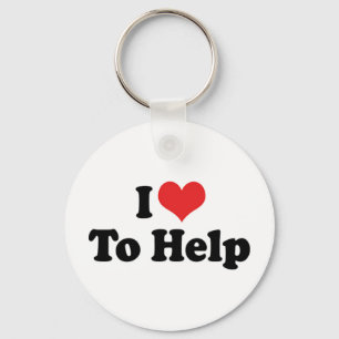 Ich liebe Herz, um zu helfen - Charity-Work-Helfer Schlüsselanhänger
