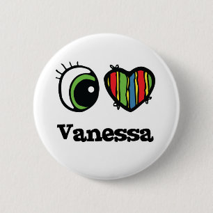 Ich liebe (Herz) Vanessa Button