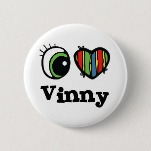 Ich liebe (Herz) Vinny Button