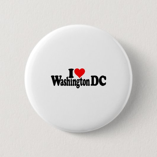 Ich liebe Herz Washington Dc District Of Columbia Button (Vorderseite)