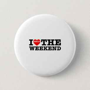 Ich liebe Herz-Wochenende Lustige Camping-Paar-Ges Button