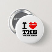 Ich liebe Herz-Wochenende Lustige Camping-Paar-Ges Button (Vorne & Hinten)