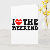 Ich liebe Herz-Wochenende Lustige Camping-Paar-Ges Karte (Gelbe Blume)