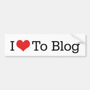 Ich Liebe Herz zu Blog Autoaufkleber
