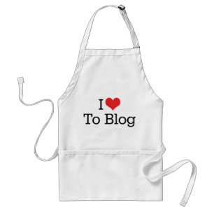 Ich Liebe Herz zu Blog Schürze