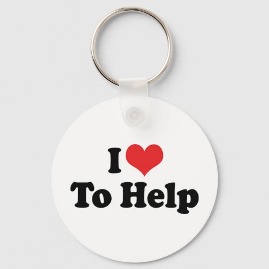 Ich Liebe Herz zu Hilfe - Wohltätigkeit Arbeitshil Schlüsselanhänger (Vorderseite)