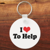Ich Liebe Herz zu Hilfe - Wohltätigkeit Arbeitshil Schlüsselanhänger (Vorderseite)