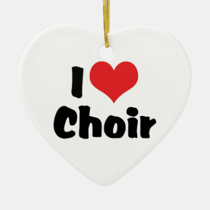Ich liebe Herzchor Keramik Ornament
