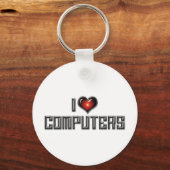 Ich Liebe Herzcomputer Schlüsselanhänger (Vorderseite)