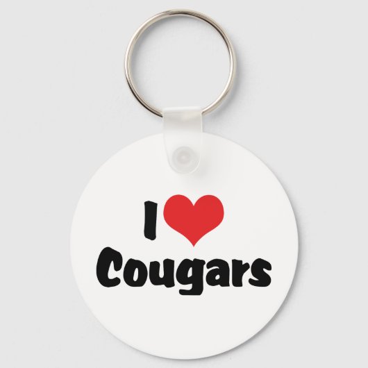 Ich Liebe Herzcougars Schlüsselanhänger (Vorderseite)
