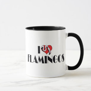 Ich liebe Herzflamingos - Rosa Flamingo Liebhaber Tasse