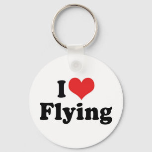Ich liebe Herzfliegen - Flugzeugliebhaber Schlüsselanhänger