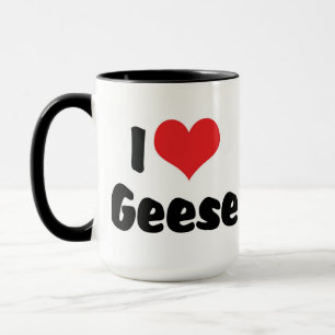 Ich liebe Herzgänse - Gänseliebhaber Tasse
