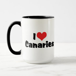 Ich liebe Herzkanarienvögel - Kanarienliebhaber Tasse
