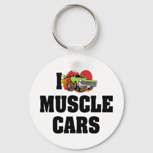 Ich liebe Herzmuskel-Autos - Muscle-Car-Liebhaber Schlüsselanhänger