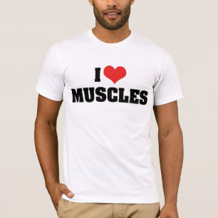 Ich liebe Herzmuskeln - Muskelaufbau Bodybuilder T-Shirt