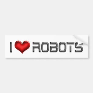 Ich liebe Herzroboter - Robotikliebhaber Autoaufkleber