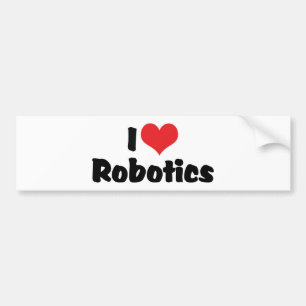 Ich liebe Herzrobotik - Robot Liebhaber Autoaufkleber