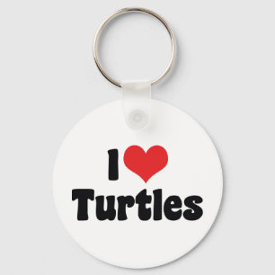 Ich liebe Herzschildkröten Schlüsselanhänger