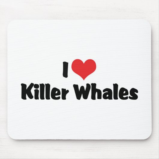 Ich Liebe Herztöter Wale Mousepad (Vorne)