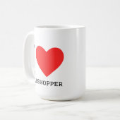 Ich liebe Heuschrecke  Kaffeetasse (Vorderseite Links)