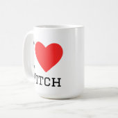 Ich liebe Hexe Kaffeetasse (Vorderseite Links)