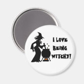 Ich Liebe, Hexe zu sein! Magnet (Vorderseite/Rückseite)