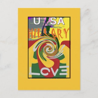 Ich liebe Hillary USA Präsidentin Stärker gemeinsa Postkarte