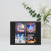Ich Liebe Himmel! Postkarte (Stehend Vorderseite)