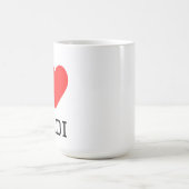 Ich liebe Hindi Kaffeetasse (Mittel)