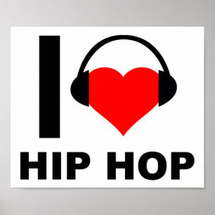 Ich liebe Hip Hop Lustiges Poster