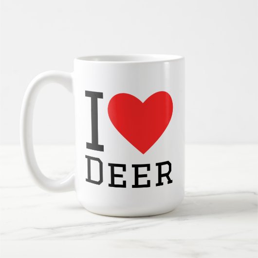 Ich liebe Hirsche Kaffeetasse (Links)