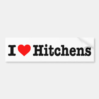 "ICH LIEBE HITCHENS " AUTOAUFKLEBER
