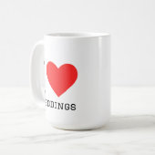 Ich liebe Hochzeiten  Kaffeetasse (Vorderseite Links)