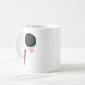Ich liebe Hockey Frauen- oder Mädchen-Hockey Kaffeetasse (Vorderseite Links)