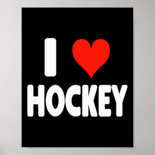 Ich liebe Hockey - Herz Torwart Stürmer Hockey Mam Poster