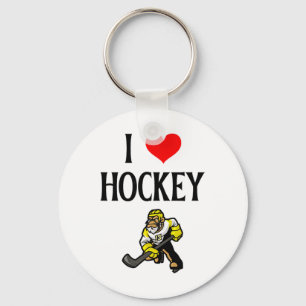 Ich liebe Hockey Ich Herz Hockey Lustiges Eishocke Schlüsselanhänger