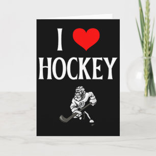 Ich liebe Hockey, ich mag Hockey, lustiges Eishock Karte