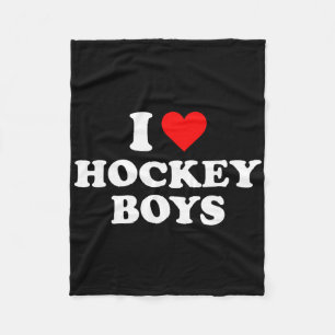 Ich liebe Hockey-Jungs  Fleecedecke