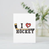 Ich liebe Hockey Postkarte (Stehend Vorderseite)