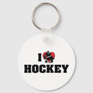 Ich liebe Hockey Schlüsselanhänger