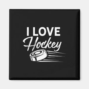 Ich liebe Hockeyspieler Team Spiel Torwart Magnet
