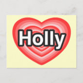 Ich Liebe Holly. Ich Liebe dir Holly. Herz Postkarte (Vorderseite)