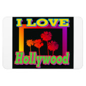 Ich LIEBE Hollywood Palmen in der Box Magnet (Horizontal)