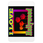 Ich LIEBE Hollywood Palmen in der Box Magnet (Vertikal)