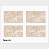 Ich Liebe Holz braun Rechteckiger Aufkleber (Blatt)