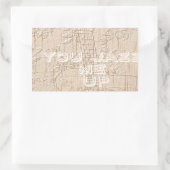 Ich Liebe Holz braun Rechteckiger Aufkleber (Tasche)