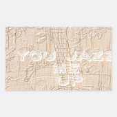 Ich Liebe Holz braun Rechteckiger Aufkleber (Vorderseite)