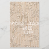 Ich Liebe Holz wird braun Hakuna Matata Briefpapier (Vorderseite)